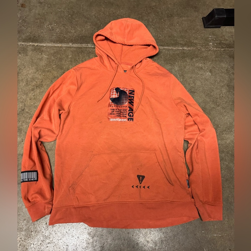 Orange Hoodie Men size large